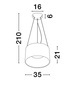 Lampa wisząca wewnętrzna CAMPANERO (LE44807) - Luces Exclusivas