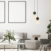 PENDANT LAMP E14 MAX 15W GREEN MARBLE - BRASS (23238 Zambelis) - Zambelis