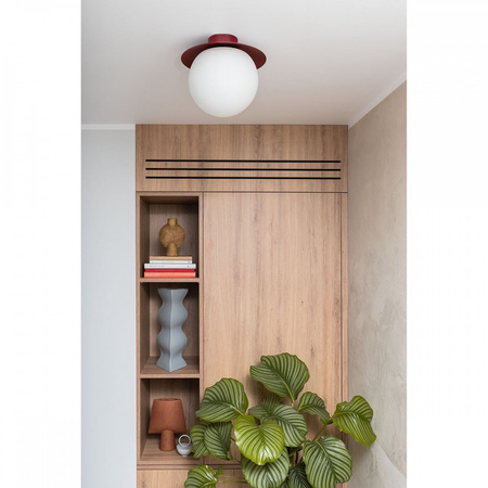 KUUL C burgundowa lampa sufitowa / plafon z podwyższoną szczelnością IP44 (KLC140S0) - Ummo