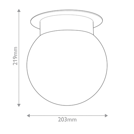 Plafon Albers - 1 źródło światła - Czarny  (KL-ALBERS-F-G-BK) - Elstead Lighting