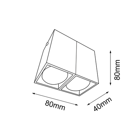Plafon Doha 2 - Czarny (80 mm)   (1096) - Shilo