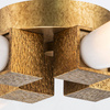 Lampa wisząca Kristy - 4 źródła światła - Przecierane złoto (KRISTY-4P-DG-OPAL) - Elstead Lighting