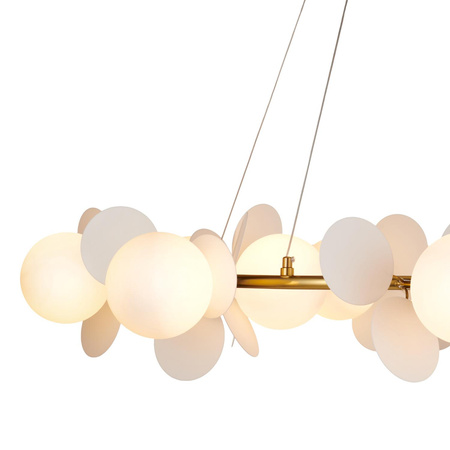 Ozdobny żyrandol CHIC złoto biały 105 cm (ST-DL-2969) - Step into Design