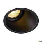 HORN-A, lampa wpuszczana, QPAR51, okrągła, kolor czarny matowy, maks. 50W, ze sprężynami zaciskowymi (113150) - SLV