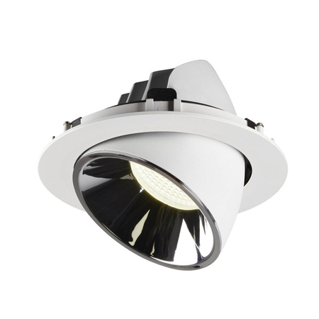 NUMINOS® GIMBLE XL, oprawa sufitowa wpuszczana biała/chromowana 4000 K 20° (1006076) - SLV