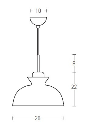 PENDANT LIGHT 1XE27 BLUE (180067 Zambelis) - Zambelis