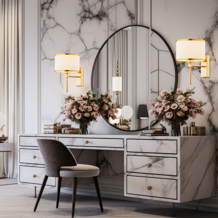 Ekskluzywny kinkiet na toaletkę ABBANO (8033) - Argon