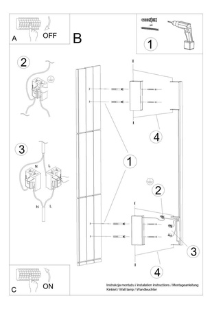 Kinkiet SAPPO L biały LED 3000K (TH.206) - Thoro Lighting