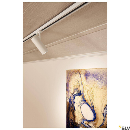 HELIA 50, reflektor do szyny 1-fazowej wysokonapięciowej, LED, 3000K, kolor biały, 35°, z adapterem 1-fazowym (143581) - SLV