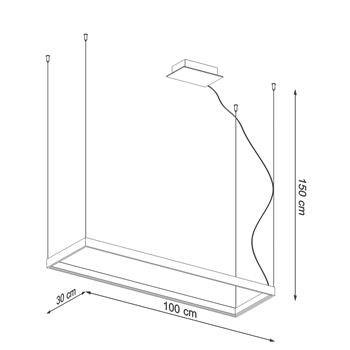Lampa wisząca TUULA M biały LED 4000K (TH.162) - Thoro Lighting