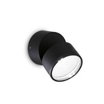 Lampa ścienna / Kinkiet OMEGA ROUND Czarny (OMEGA_AP_ROUND_NERO_4000K) - Ideal Lux