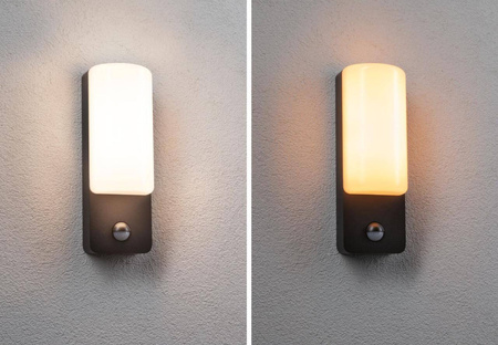 Oprawa elewacyjna BONNIE LED PIR 8.5W 560lm 2200-3000K IP44 230V antracyt aluminium (PL94853) - PAULMANN