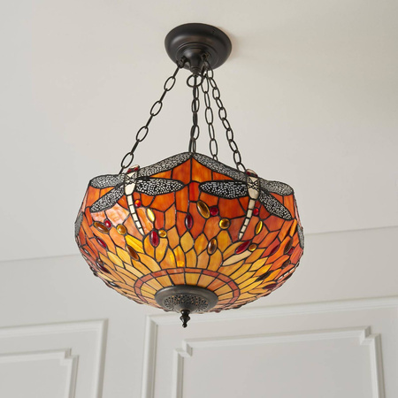 Lampa Wisząca Dragonfly flame (64076) Tiffany