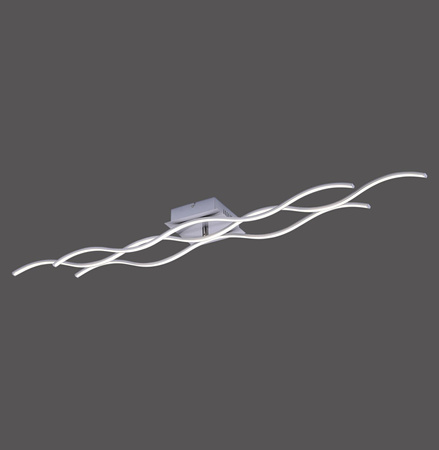 WAVE LAMPA SUFITOWA STALOWY (15167-55) - Paul Neuhaus