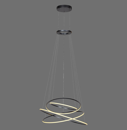Lampa na pilota, z płynną regulacją wysokości PURE E-FLYING RINGS SZARY (2566-15) - Paul Neuhaus