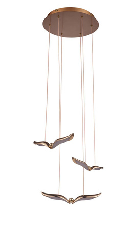 Designerska lampa wisząca GUFO 3 LED różowe złoto 36 cm (ST-DL8506) - Step into Design