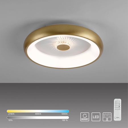 Plafon VERTIGO ceiling light brass matt body (14384-60) - Paul Neuhaus