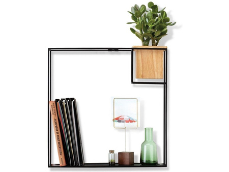 UMBRA półka CUBIST LARGE czarna - metal, drewno (470754-427) - Umbra