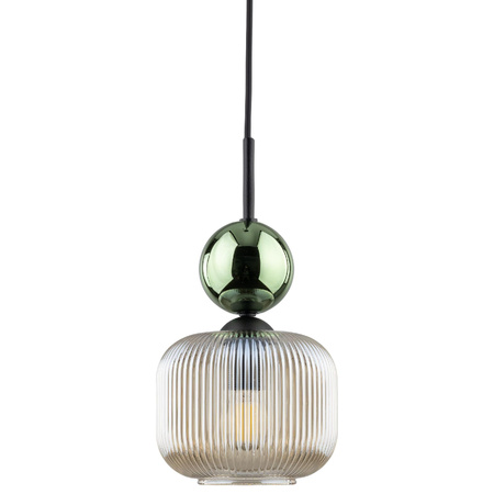 SOPHIA GREEN COGNAC LAMPA WISZĄCA 1XE14 (11144) - TK Lighting