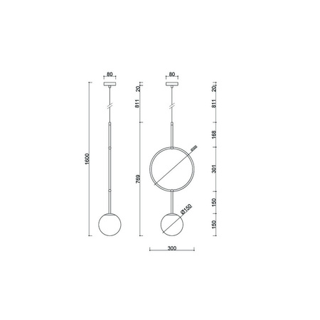 ISUULLA A czarna sufitowa lampa wisząca z podwyższoną szczelnością IP44 (ISA122PS0) - Ummo