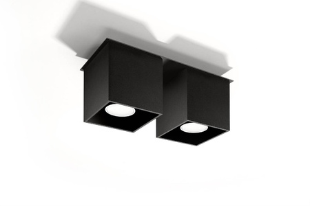 Plafon QUAD 2 czarny (SL.0063) - Sollux