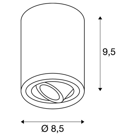 Lampa sufitowa natynkowa TRILEDO ROUND (1002012) - SLV