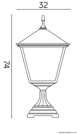 Lampa stojąca zewnętrzna Retro Kwadratowe (K 4011/1/BD KW) - SU-MA