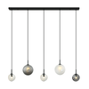 LINE LIGHT 5ΧG9 MAX 5W METAL-GLASS, CLEAR-FROST WHITE-SMOKED (23056 Zambelis) - Zambelis