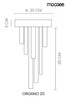 MOOSEE lampa sufitowa / plafon ORGANO 20  złota (MSE1501100596) - Moosee