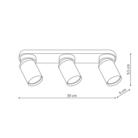 Pointa 3 spot biały 3xGU10 (LP-6398/3WS WH) - Light Prestige