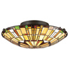 Lampa w stylu Tiffany - Plafon Reed Valiant brąz (QZ-REED-F-VB) - Elstead Lighting