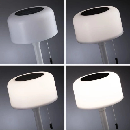 Lampka stołowa solarna BARTJA LED 3-STEP DIM USB-C 1.6W 160lm 2700K IP44 biały / tworzywo sztuczne (PL94606) - PAULMANN
