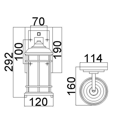 Kinkiet zewnętrzny Lighthouse (FE-LIGHTHOUSE2-S-BLK) - Elstead Lighting