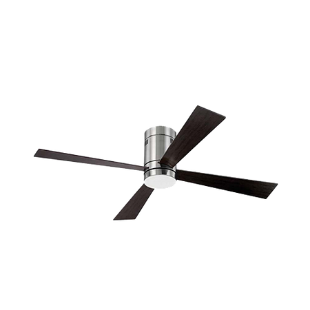 CEILING FAN CHROME MAT BROWN WOOD 15W LED (19138 Zambelis) - Zambelis