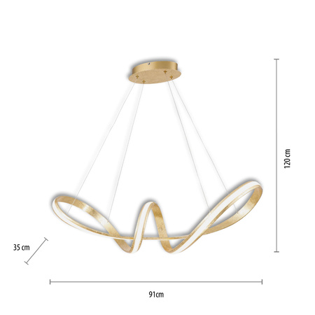 MELINDA LAMPA WISZĄCA ZŁOTY (8292-12) - Paul Neuhaus