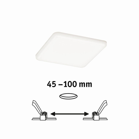 Panel bezramkowy Veluna VariFit IP44 10W 4000K 125x125mm Tworzywo sztuczne (PL92397) - PAULMANN