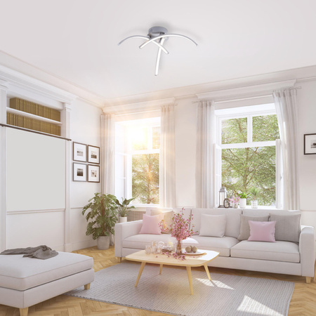 VALERIE LAMPA SUFITOWA STALOWY (15341-55) - Paul Neuhaus