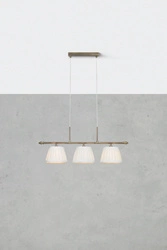 OXFORD Pendant 3L Offwhite/Antique  Brass (108975) Markslojd