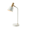 TABLE LAMP E14 MAX 25W IRON  WHITE -GOLD  ON OFF SWITCH (20221 Zambelis) - Zambelis