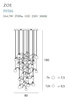 LAMPA WISZĄCA ZOE 24x1,5W CHROMOWA (P0386) - Maxlight
