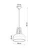 Lampa wisząca CASCO czarna/naturalne drewno (SL.0390) - Sollux
