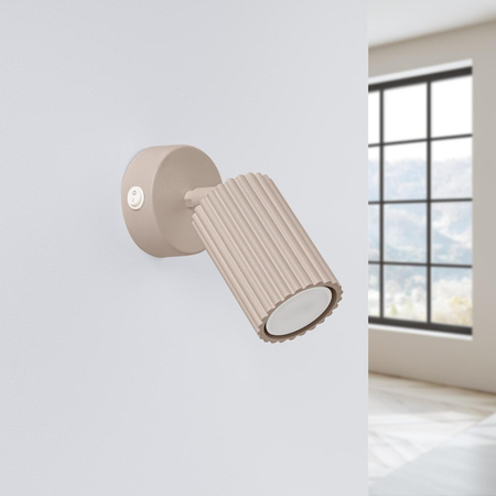 Kinkiet KARBON taupe z włącznikiem (SL.1762) - Sollux Lighting