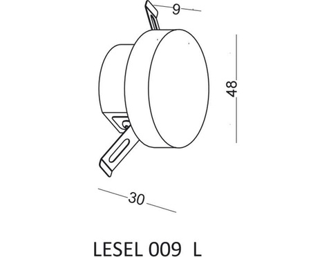 Lampa Schodowa LESEL 009 L (100901309) - Elkim Lighting