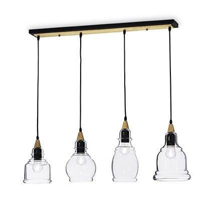 Lampa wisząca GRETEL SB4 kol. czarny (122557) Ideal Lux - żyrandol
