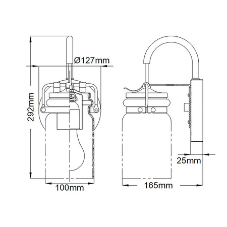 Kinkiet Brinley (KL-BRINLEY1-BB) - Elstead Lighting