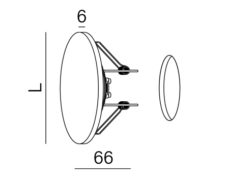 Kinkiet MAXI POINT round LED G/K Kol. Czarny 3000K  (26512-M930-D9-00-12) - AqForm