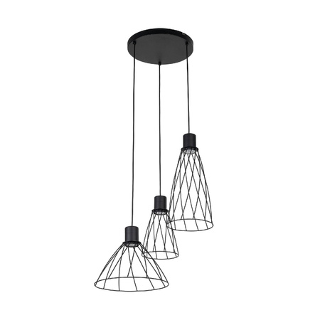 Lampa wisząca MODESTO BLACK 3 KOŁO (10187) - TK Lighting