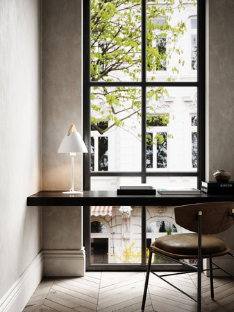 Biała lampa stołowa STRAP Nordlux E27 40W Metal