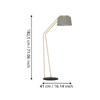 Lampa Podłogowa ALMERIMAR czarna (390174) - EGLO
