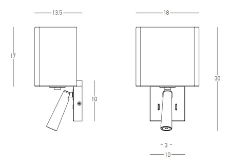 WALL LAMP WITH READING LIGHT 1XE27 BRUSHED BRASS (H73 Zambelis) - Zambelis